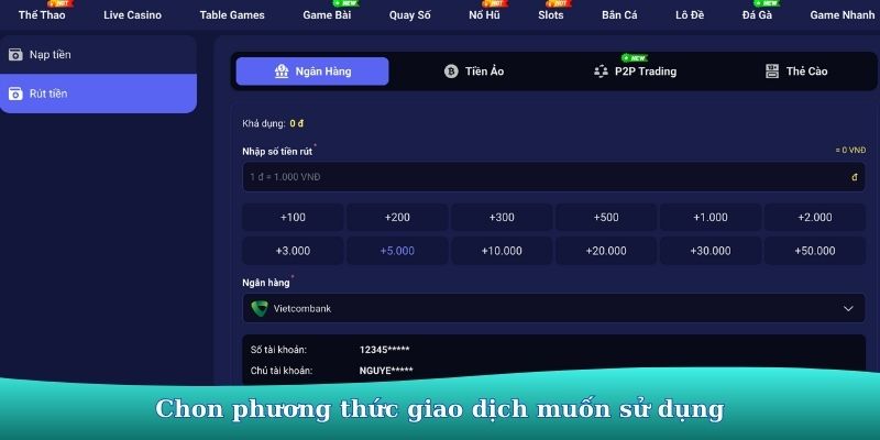 Nạp rút tiền