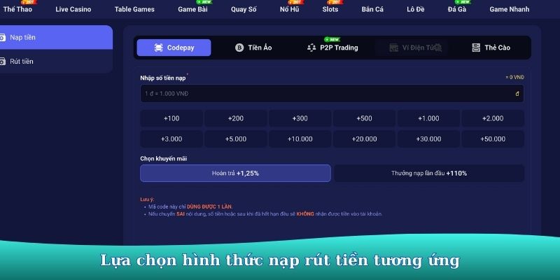 Nạp rút tiền